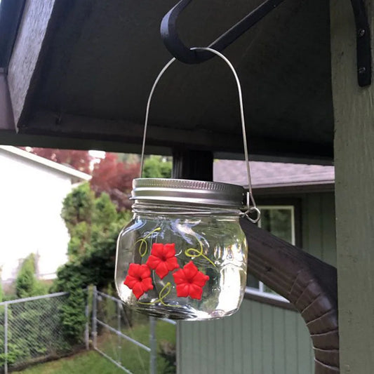 1Pc Masn Jar Hummingbird Feeder Garden Bottle PVC Feeders Bird  Supplies